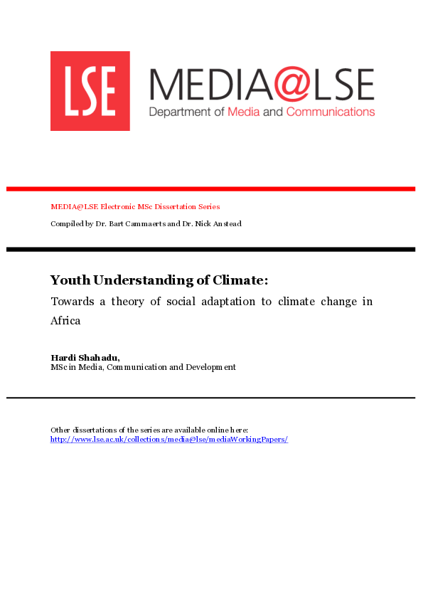(PDF) Towards a Theory of Social Adaptation to Climate Change in Africa