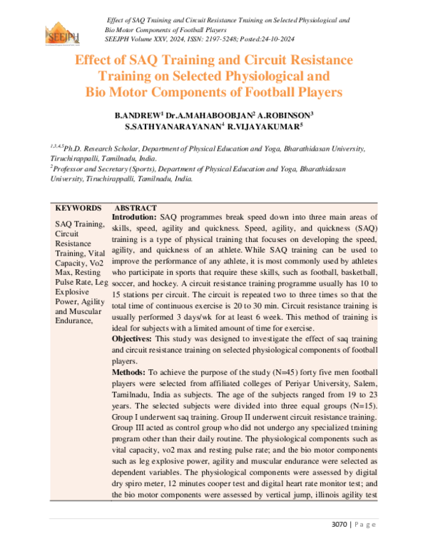 (PDF) Effect of SAQ Training and Circuit Resistance Training on ...
