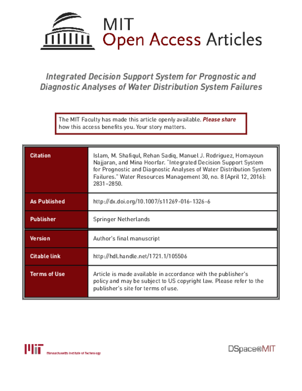 (PDF) Integrated Decision Support System for Prognostic and Diagnostic ...