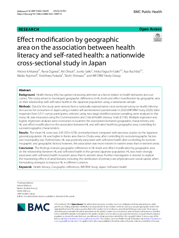 (PDF) Effect modification by geographic area on the association between ...