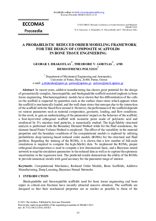 (PDF) A Probabilistic Reduced Order Modeling Framework for the Design ...
