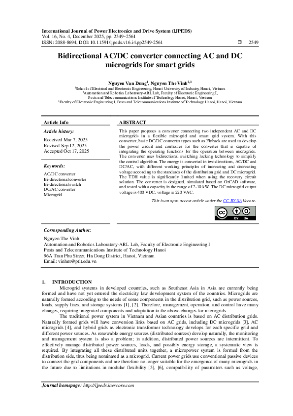 (PDF) Bidirectional AC/DC converter connecting AC and DC microgrids for ...