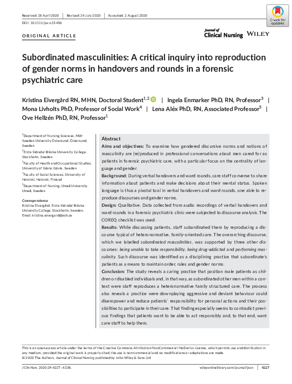 (PDF) Subordinated masculinities: A critical inquiry into reproduction ...
