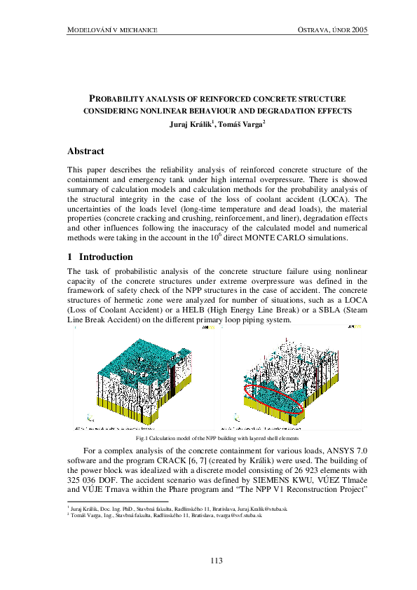 (PDF) Probability Analysis of Reinforced Concrete Structure Failure of ...