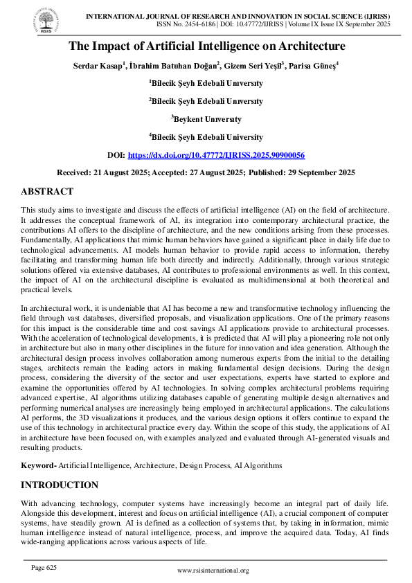 (PDF) The Impact of Artificial Intelligence on Architecture