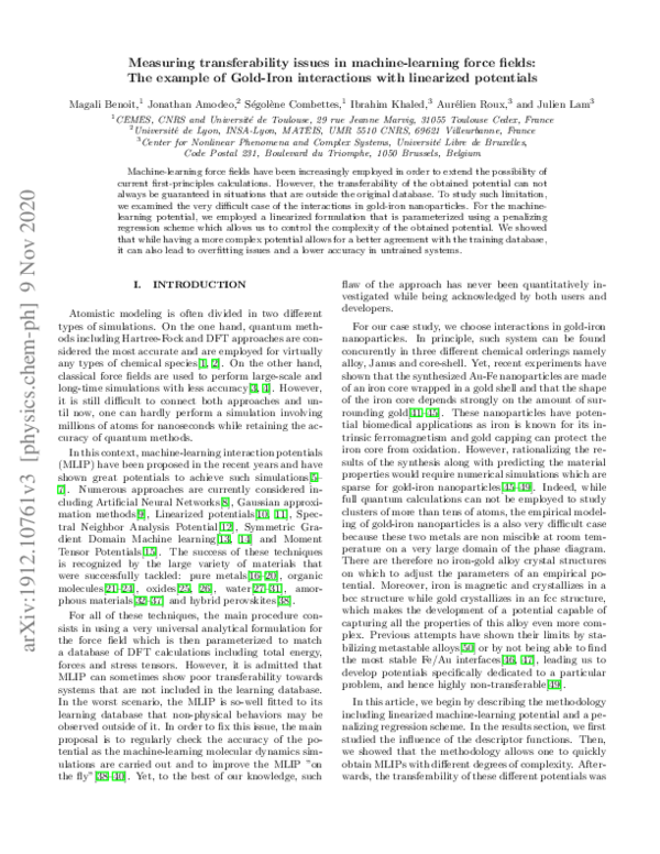 (PDF) Measuring transferability issues in machine-learning force fields ...