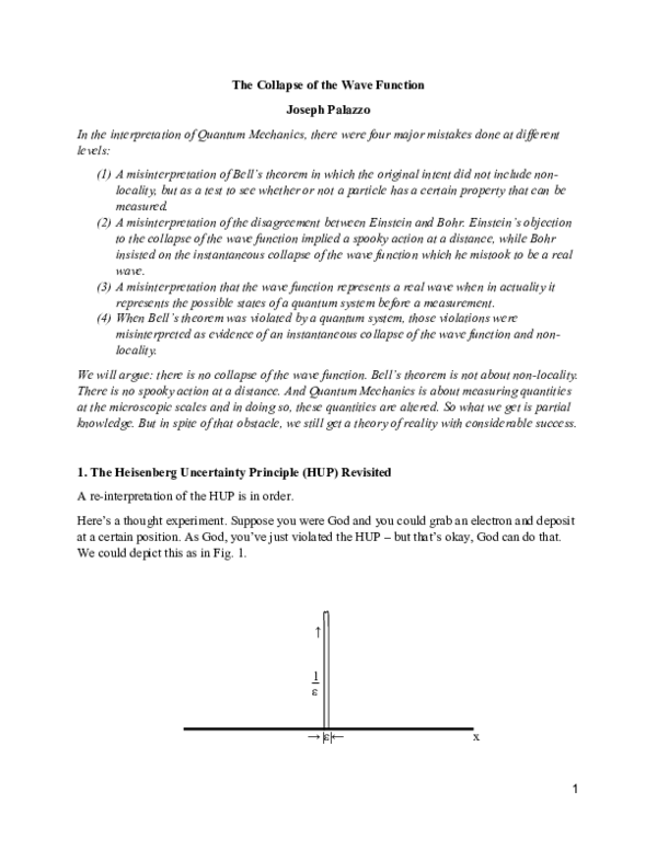 (PDF) The Collapse of the Wave Function