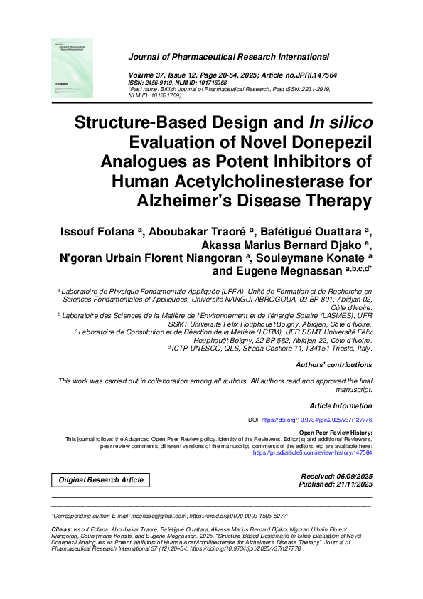 (PDF) Structure-Based Design and In silico Evaluation of Novel ...