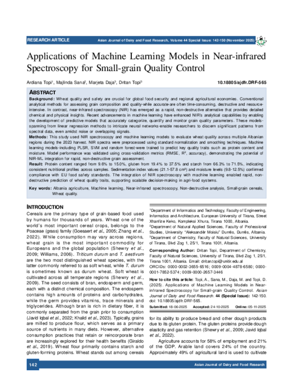 (PDF) Applications of Machine Learning Models in Near-infrared ...