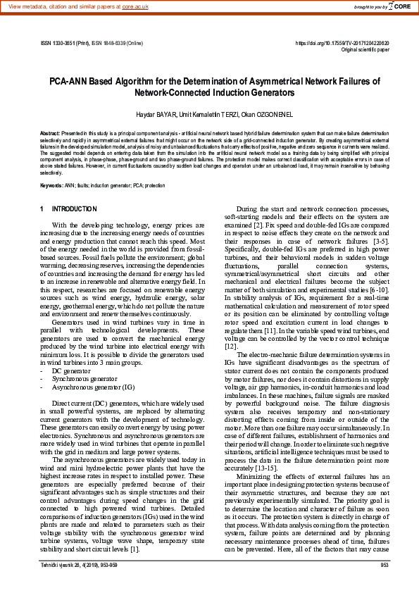 (PDF) PCA-ANN Based Algorithm for the Determination of Asymmetrical ...