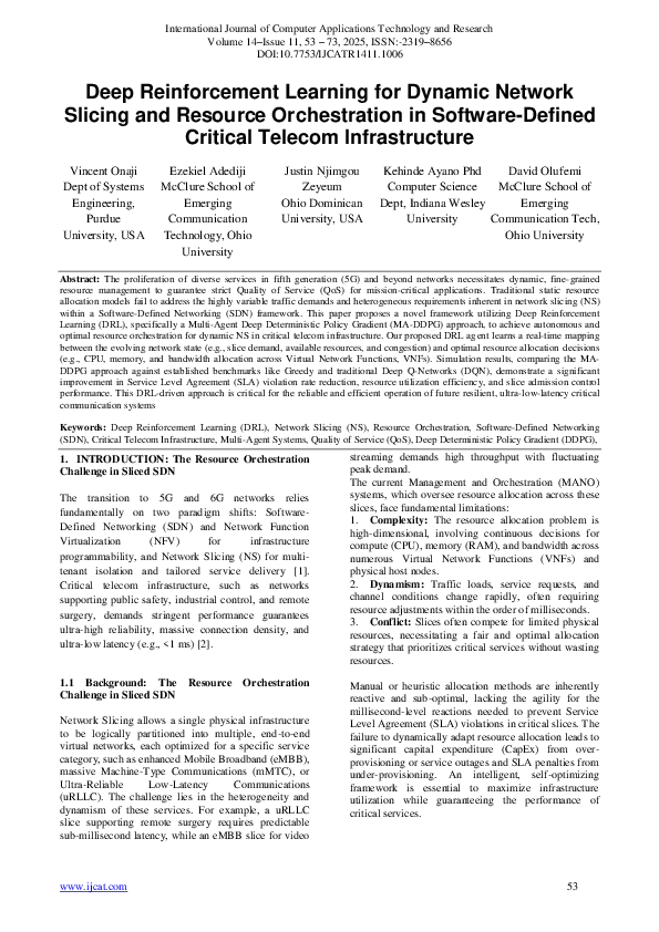 (PDF) Deep Reinforcement Learning for Dynamic Network Slicing and ...