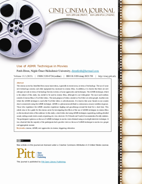 (PDF) Use of ASMR Technique in Movies