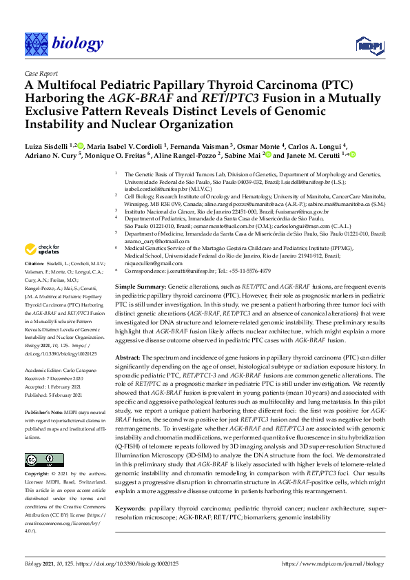 (PDF) A Multifocal Pediatric Papillary Thyroid Carcinoma (PTC ...