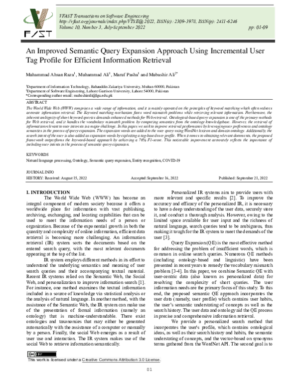 (PDF) An Improved Semantic Query Expansion Approach Using Incremental ...