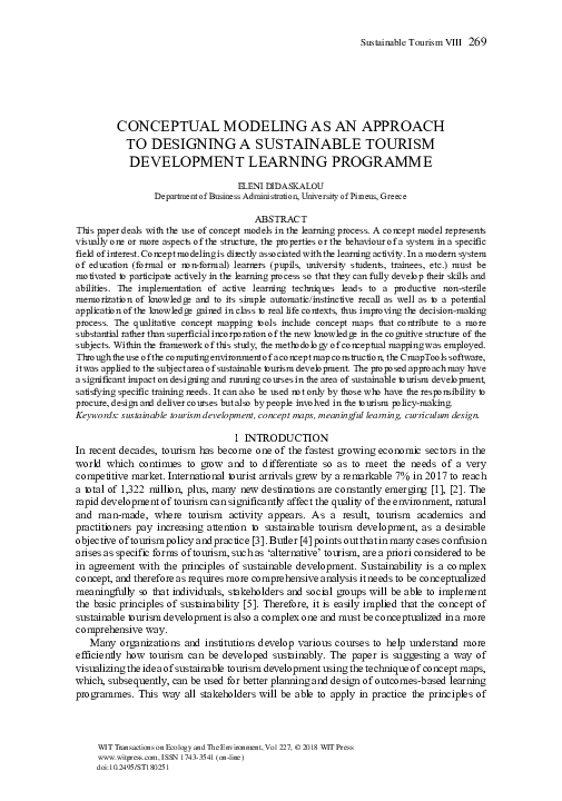 (PDF) Conceptual Modeling as an Approach to Designing a Sustainable ...
