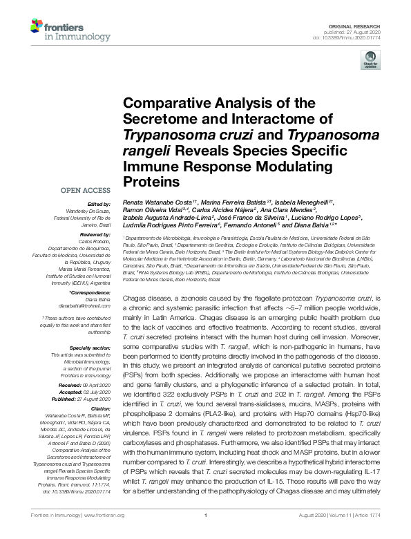 (PDF) Comparative Analysis of the Secretome and Interactome of ...