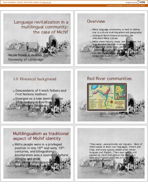 (PDF) Language revitalisation in a multilingual community: the case of ...