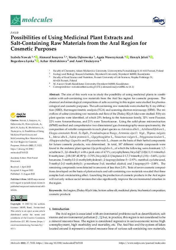 (PDF) Possibilities of Using Medicinal Plant Extracts and Salt ...