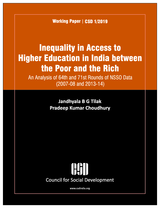 (PDF) Inequality in Access to Higher Education in India between the ...