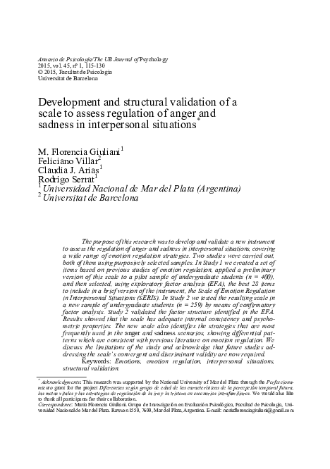 (PDF) Development and structural validation of a scale to assess ...