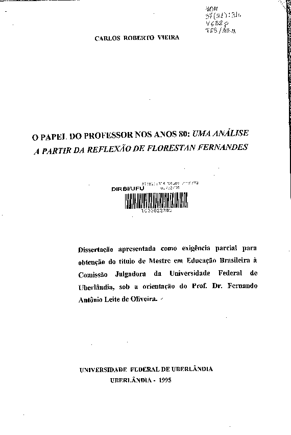 (PDF) O papel do professor nos anos 80: uma análise a partir da ...