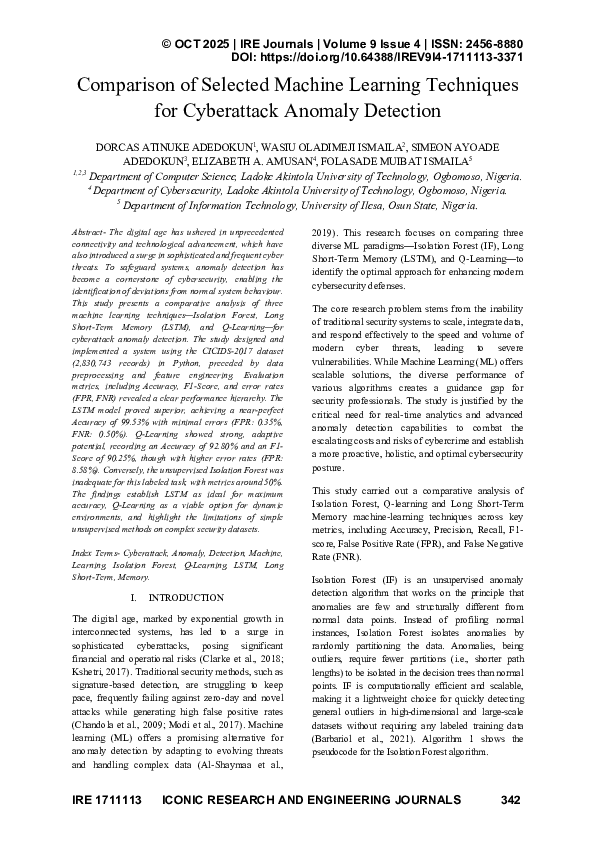 (PDF) Comparison of Selected Machine Learning Techniques for ...
