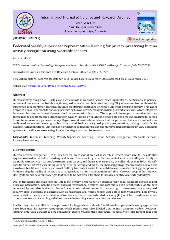 (PDF) Federated weakly-supervised representation learning for privacy ...