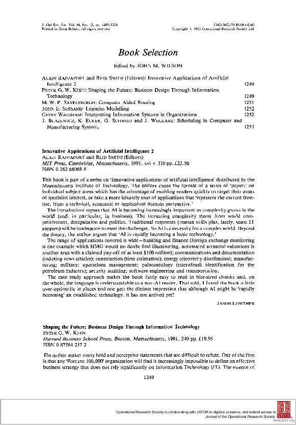 (PDF) Innovative Applications of Artificial Intelligence 2