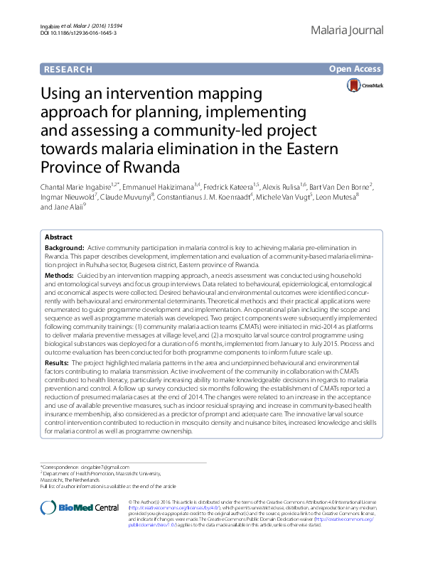 (PDF) Using an intervention mapping approach for planning, implementing ...