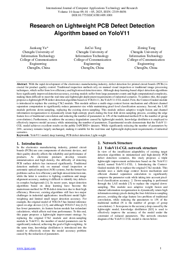(PDF) Research on Lightweight PCB Defect Detection Algorithm based on ...