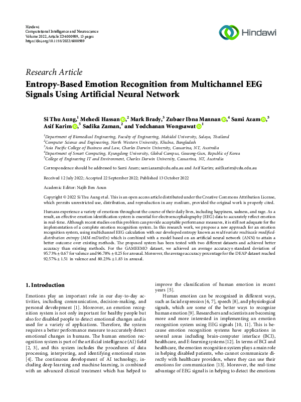 (PDF) Entropy-Based Emotion Recognition from Multichannel EEG Signals ...