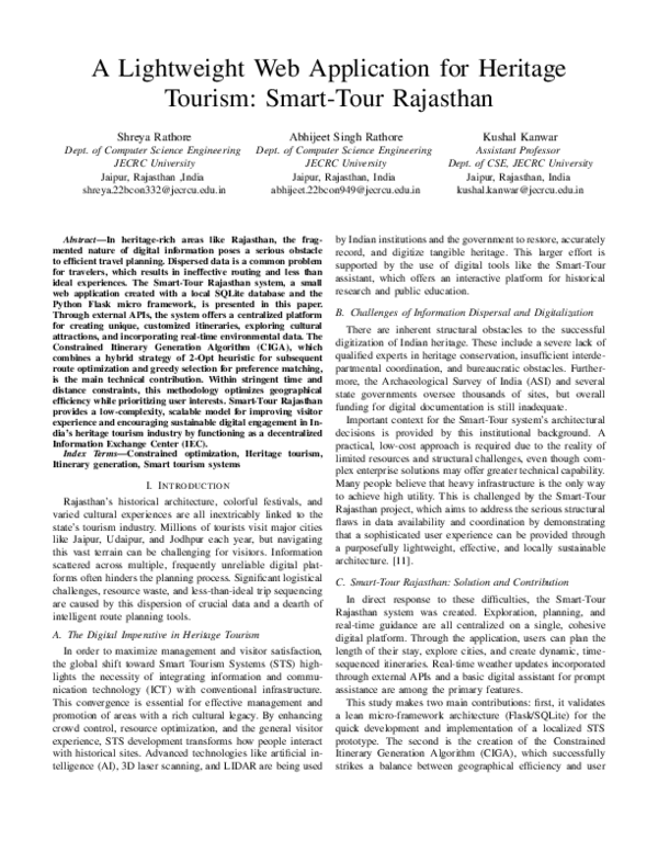 (PDF) A Lightweight Web Application for Heritage Tourism: Smart-Tour ...