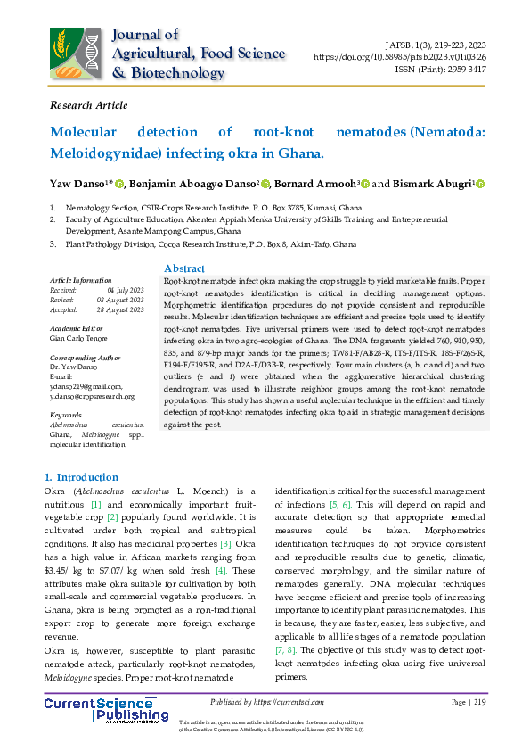 (PDF) Molecular detection of root-knot nematodes (Nematoda ...