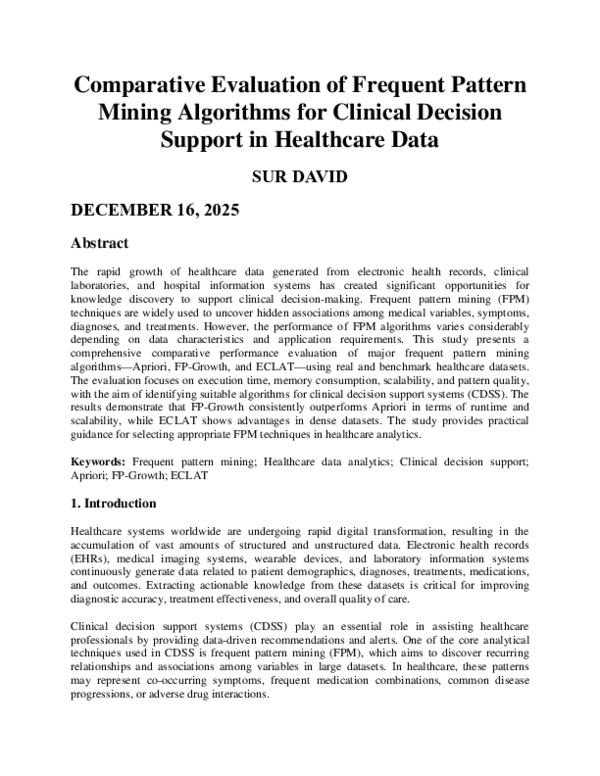 (PDF) Comparative Evaluation of Frequent Pattern Mining Algorithms for ...