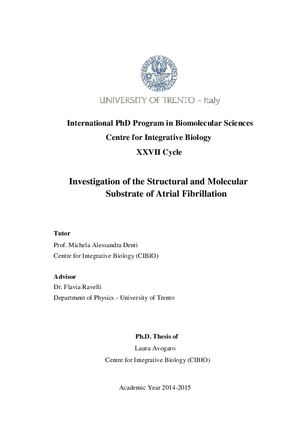 (PDF) Investigation of the structural and molecular substrate of atrial ...
