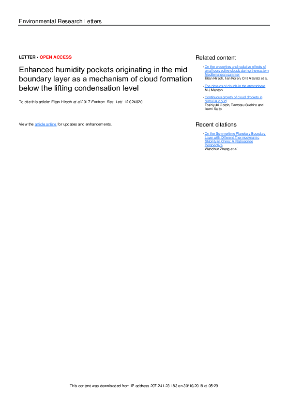 (PDF) Enhanced humidity pockets originating in the mid boundary layer ...