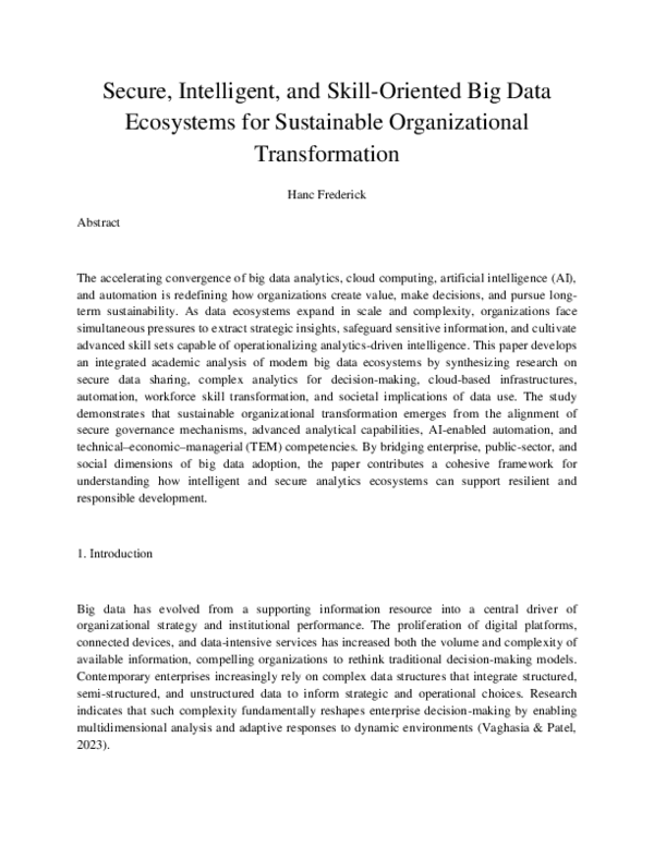 (PDF) Secure, Intelligent, and Skill-Oriented Big Data Ecosystems for ...