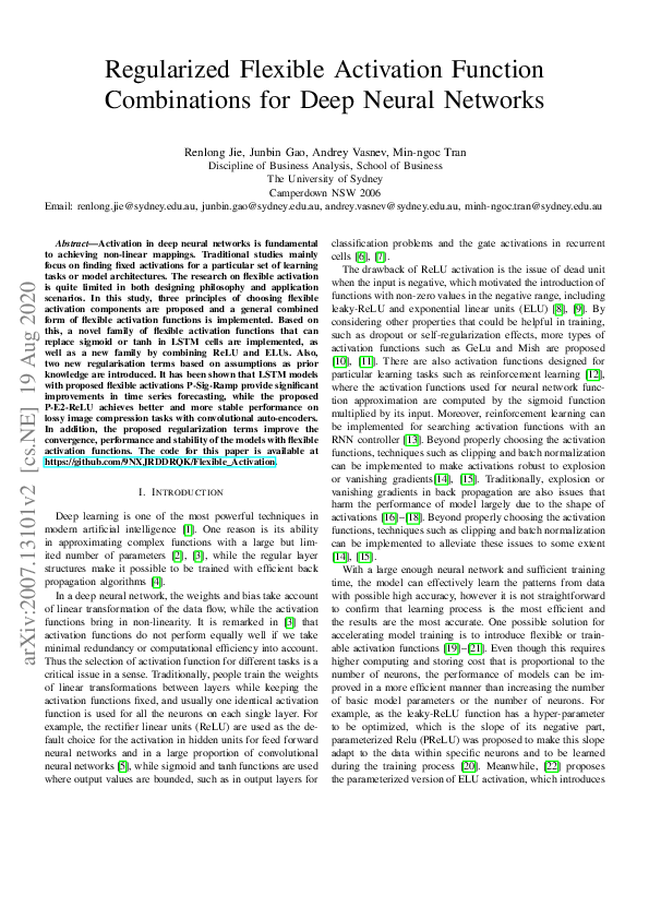 (PDF) Regularized Flexible Activation Function Combination for Deep ...