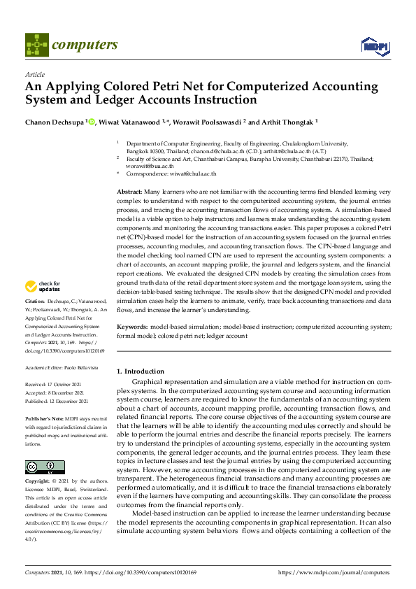 (PDF) An Applying Colored Petri Net for Computerized Accounting System ...
