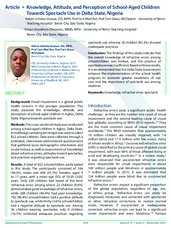 (PDF) Article • Knowledge, Attitude, and Perception of School-Aged ...