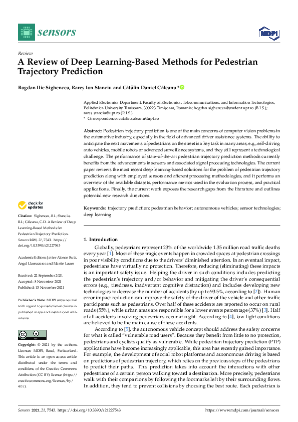 (PDF) A Review of Deep Learning-Based Methods for Pedestrian Trajectory ...