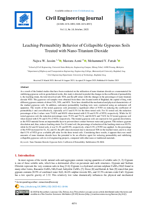 (PDF) Leaching-Permeability Behavior of Collapsible Gypseous Soils ...