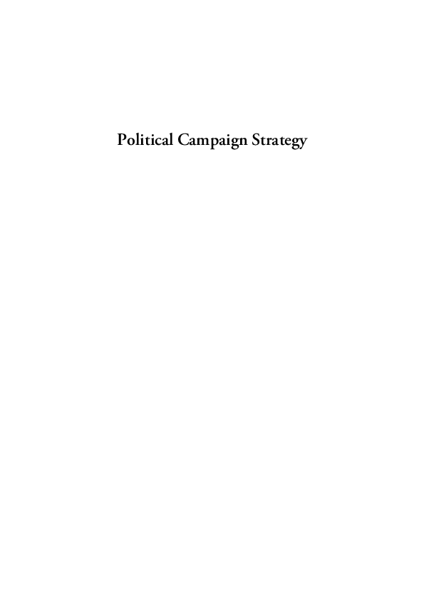 (PDF) Political campaign strategy: doing democracy in the 21st century