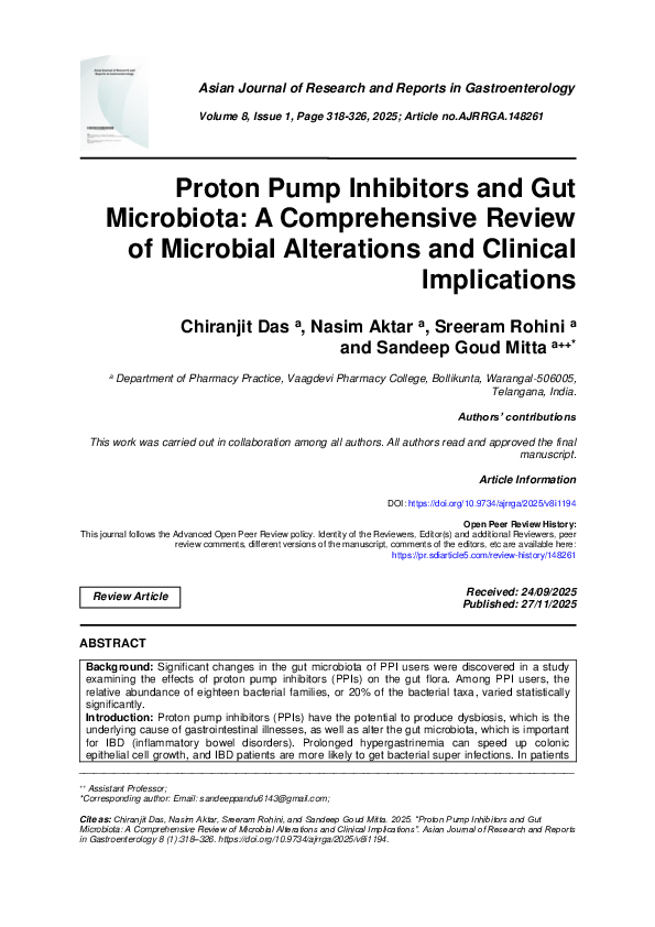 (PDF) Proton Pump Inhibitors and Gut Microbiota: A Comprehensive Review ...