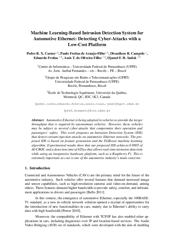 (PDF) Machine Learning-Based Intrusion Detection System for Automotive ...