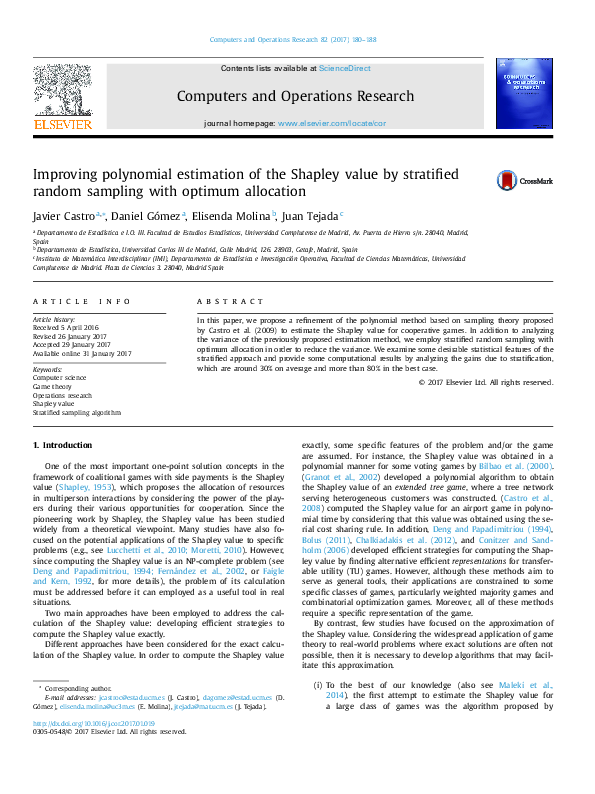(PDF) Improving polynomial estimation of the Shapley value by ...