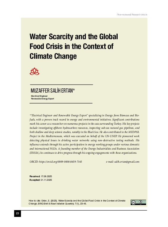 (PDF) Water Scarcity and the Global Food Crisis in the Context of ...