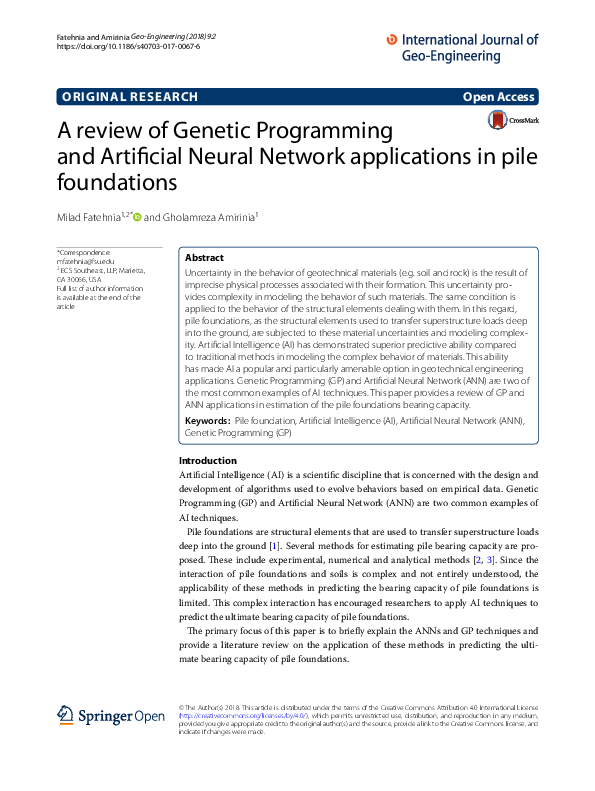 (PDF) A review of Genetic Programming and Artificial Neural Network ...