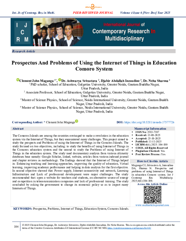 (PDF) Prospectus And Problems of Using the Internet of Things in ...