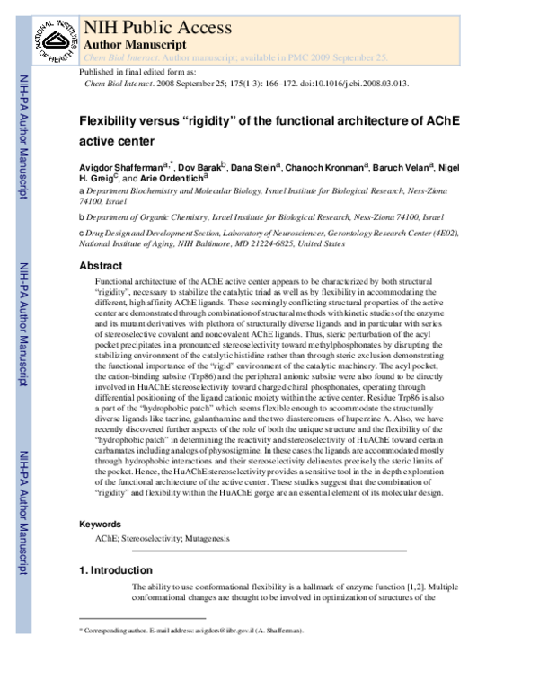 (PDF) Flexibility versus “rigidity” of the functional architecture of ...
